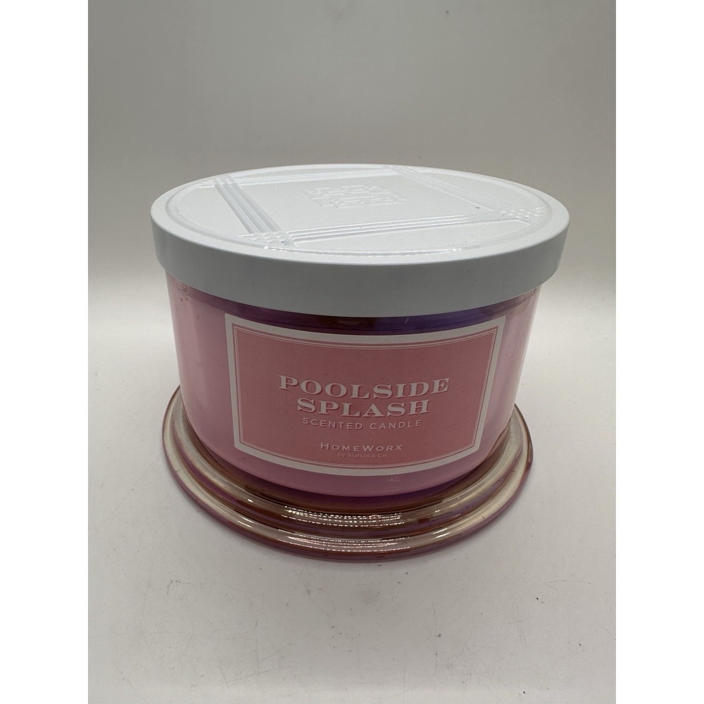 HomeWorx Poolside Splash 4-Wick Candle 18 oz Harry Slatkin New Unused